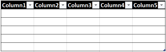 contoh tabel kolom