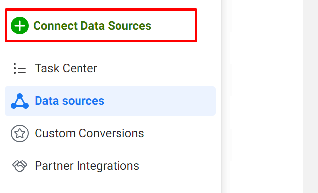 connect data source facebook event manager